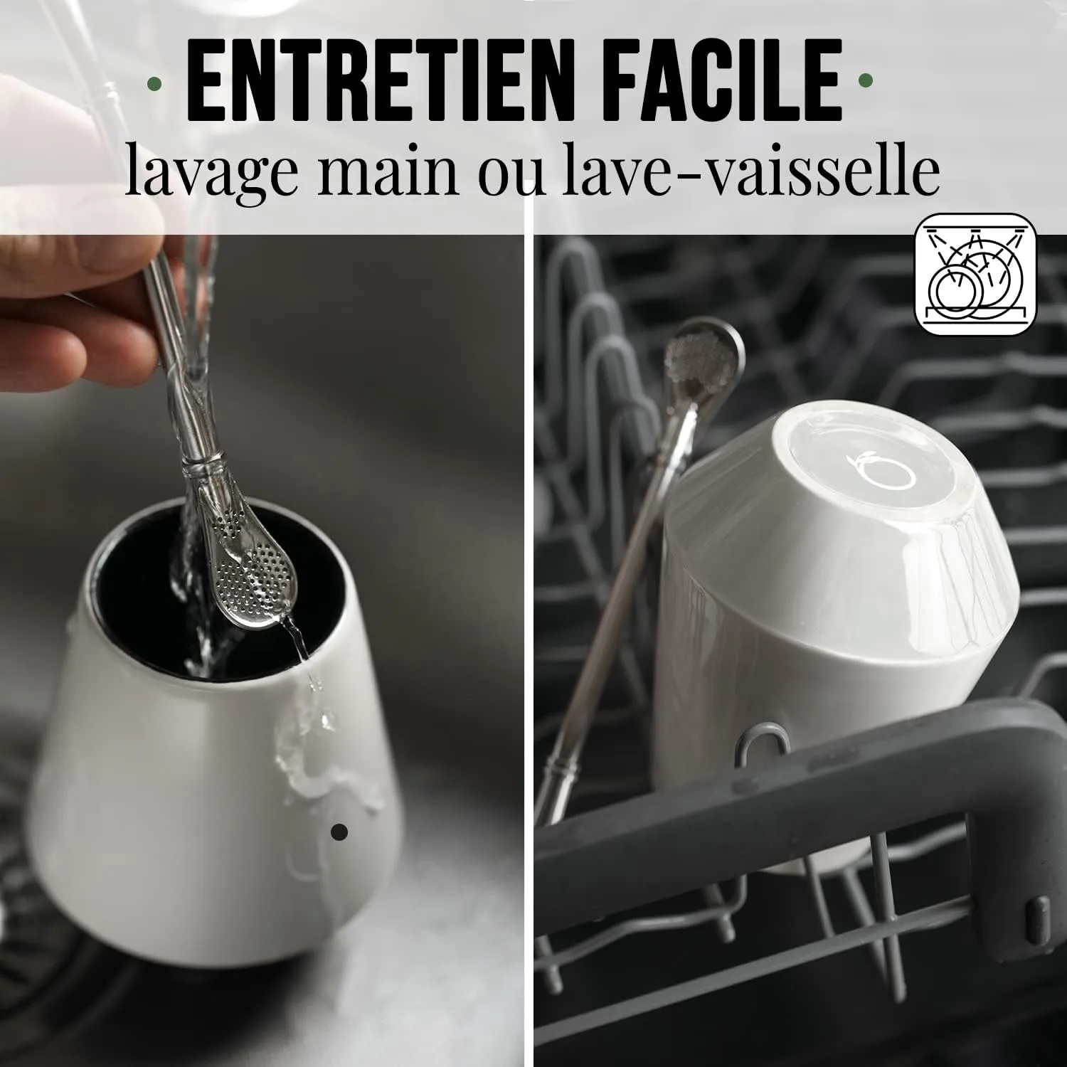 Kit Maté ORIGEENS : Calebasse Céramique Artisanale + Bombilla + Yerba Maté Bio